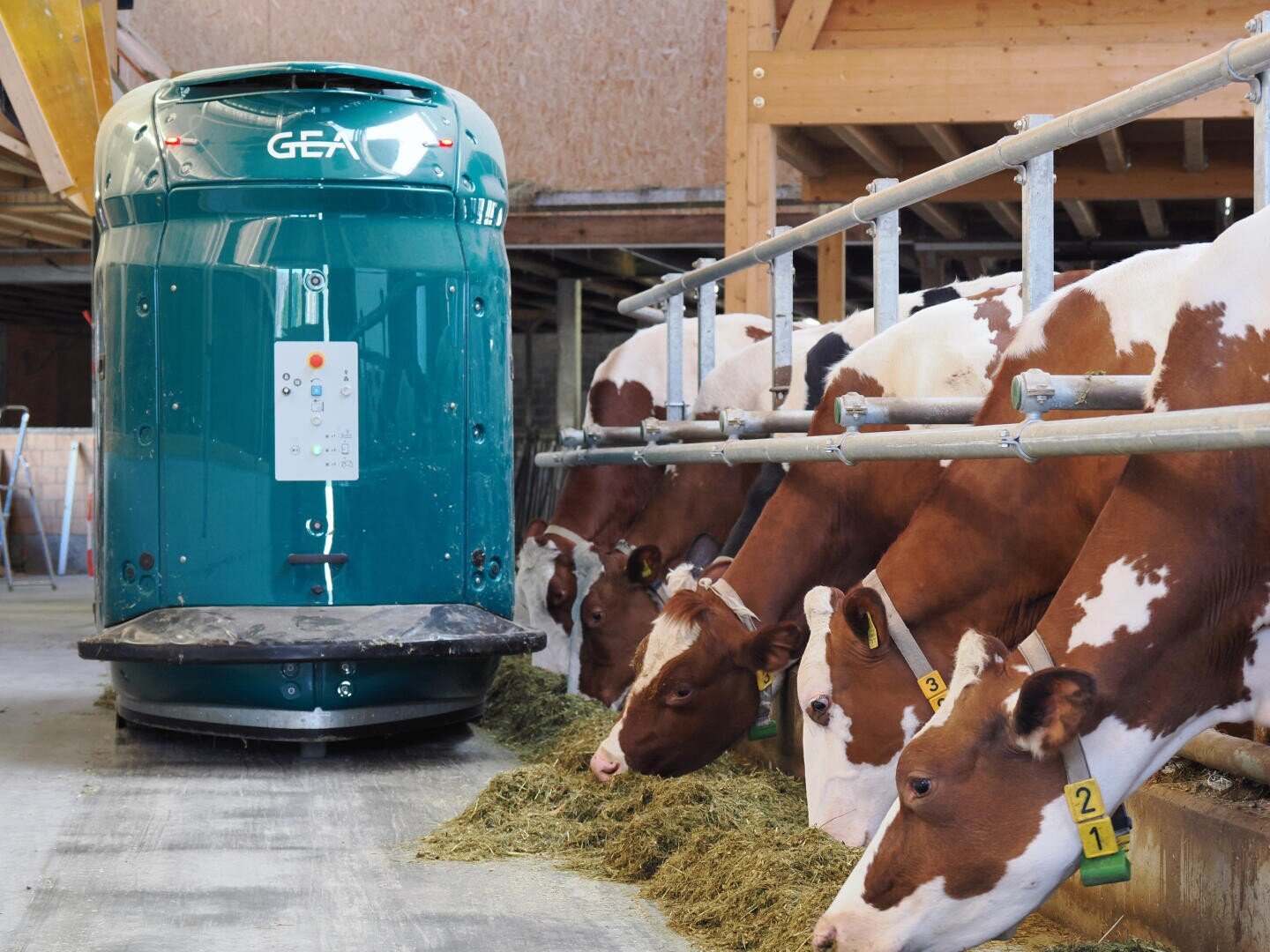 🐄🌍 Nachhaltige Fütterung hilft dir Ressourcen zu schonen. Unser elektrisch fahrender Fütterungsroboter kann das Futter mehrmals vorlegen und anschieben, so können Futterreste reduziert werden.🌱 

#dairyfarming #automatischfüttern #Fütterungsroboter #TeamGEA #welovecows #nextgeneration #DairyFeedF4500 #F4500