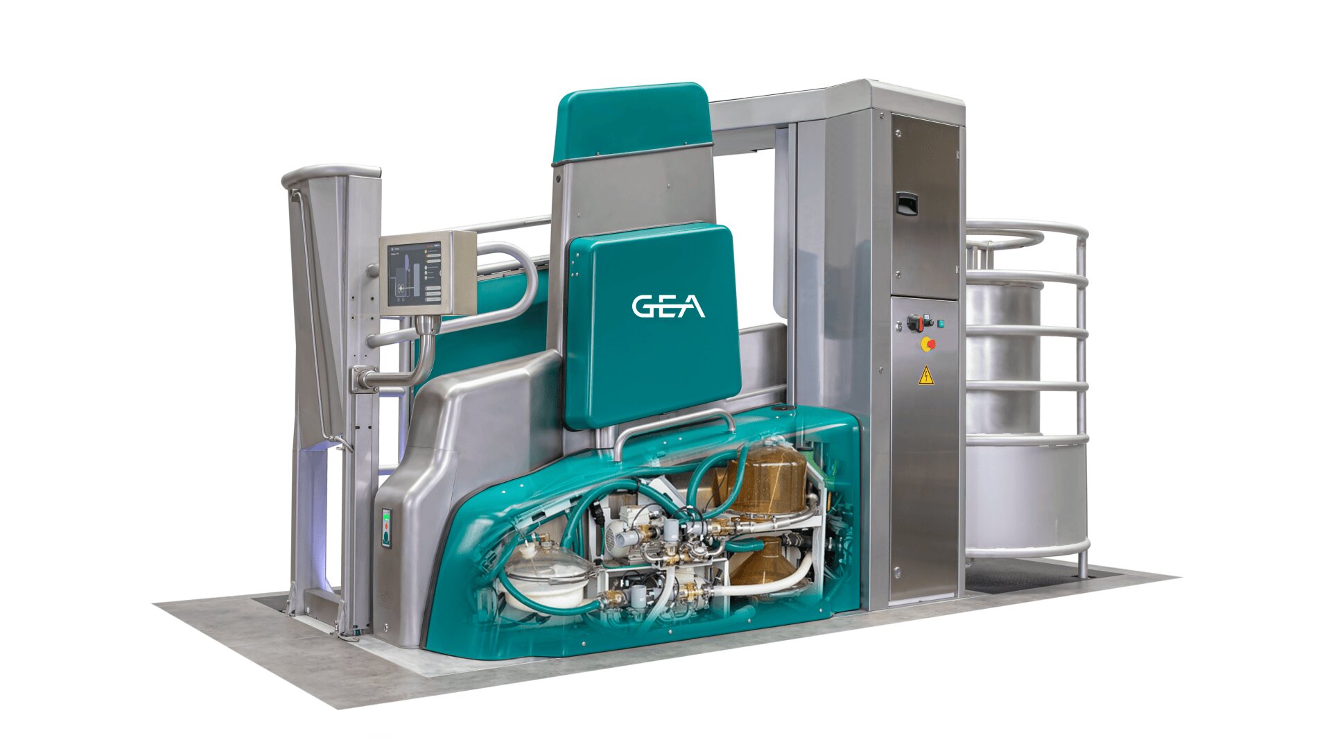 Kühe wissen den standardisierten, ruhigen In-Liner Everything™-Melkprozess von GEA sehr zu schätzen. Bei jedem Melken und an jeder Zitze ist der Ablauf stets der gleiche: Stimulieren der Zitze, Reinigen (bzw. Vordippen in bestimmten Ländern), Trocknen, vorheriges Abstreifen, Melken und Nachdippen erfolgen nahtlos im In-Liner – mit einmaligem Ansetzen.  

Zusätzlich passiert die Milch von Anfang bis Ende des Melkvorgangs – und für jedes Euterviertel individuell – kontinuierlich den Zellzahlsensor DairyMilk M6850 zur Analyse und Früherkennung einer Mastitis. Dieses revolutionäre Gerät ermittelt als erstes seiner Art mithilfe der patentierten EPT-Technologie und ohne chemische Wirkstoffe Daten in Echtzeit.  

Beim DairyRobot R9500 mit seinen immer gleichen Abläufen beim Melken, der gründlichen Hygiene, der innovativen Mastitiserkennung und der optimalen Milchausbeute halten Sie alle Schlüssel zu einer exzellenten Milchqualität in der Hand!